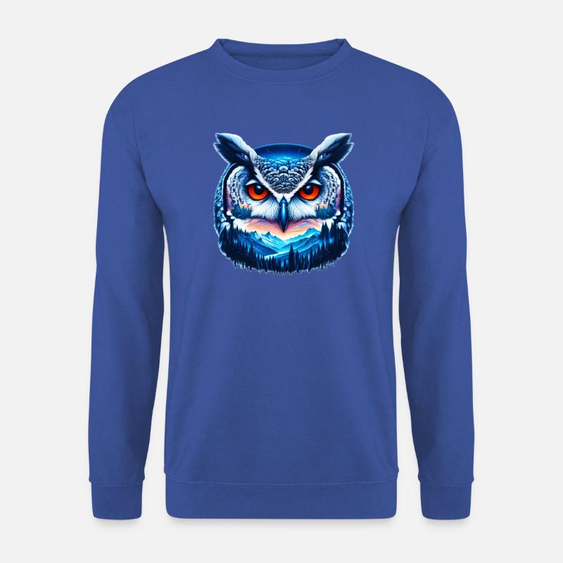 Eule - Unisex Pullover - Royalblau