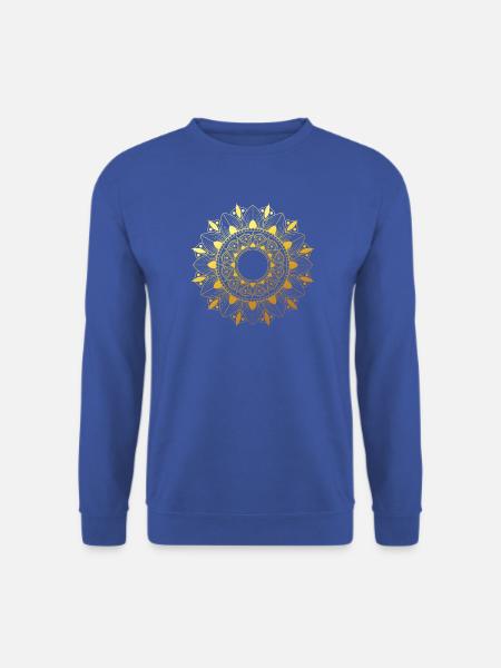 Goldenes Mandala - Unisex Pullover - Royalblau