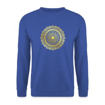 Mandala - Unisex Pullover - Royalblau - Vorne - Alina (178cm) & Michal (187cm)
