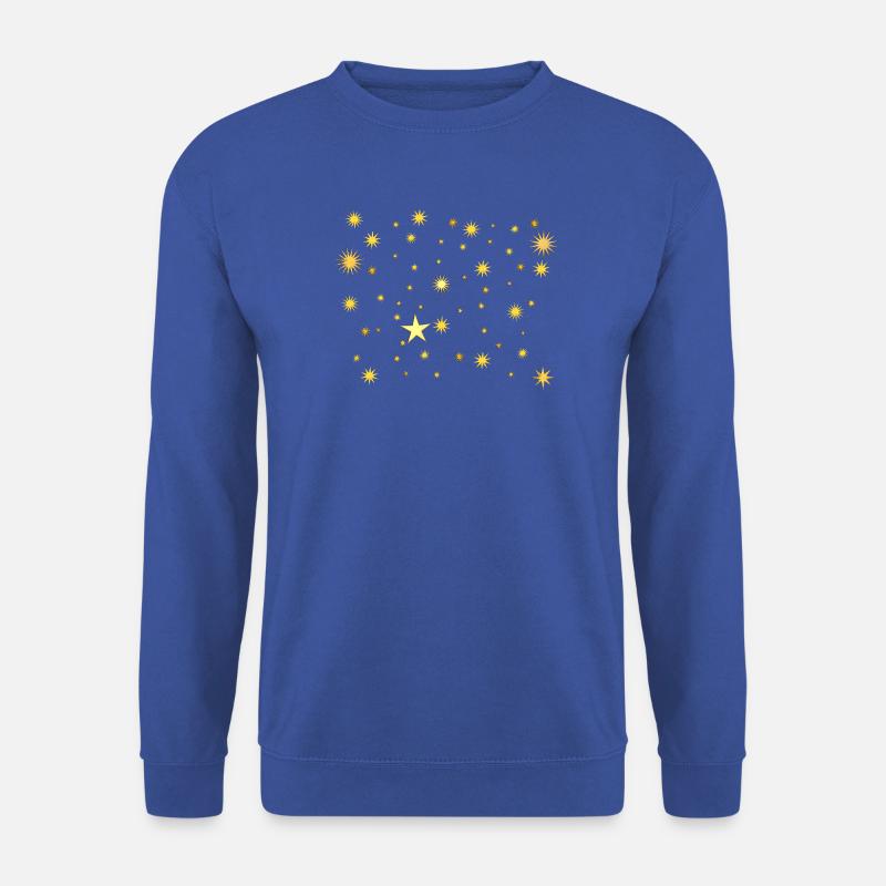 Goldene Sternenfunken - Unisex Pullover - Royalblau