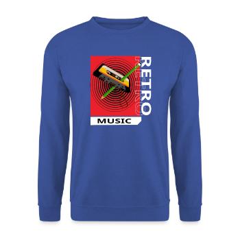Retro-Musik - Unisex Pullover - Royalblau - Vorne - Alina (178cm) & Michal (187cm)