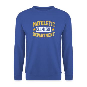 Mathletic Abteilung - Unisex Pullover - Royalblau - Vorne - Alina (178cm) & Michal (187cm)