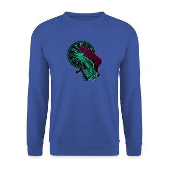 Engelflügel Neon uhren - Unisex Pullover - Royalblau - Vorne - Alina (178cm) & Michal (187cm)