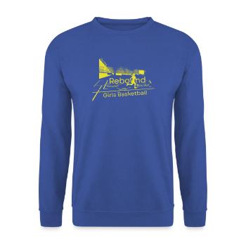 Rebound Mädchen Basketball Boxout - Unisex Pullover - Royalblau - Vorne - Alina (178cm) & Michal (187cm)