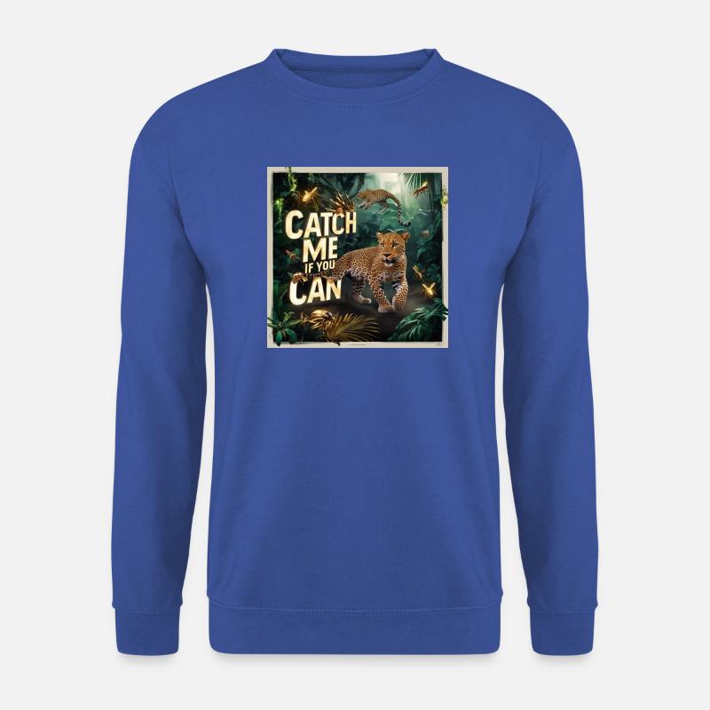 Dschungel Leopard Sprung - Unisex Pullover - Royalblau