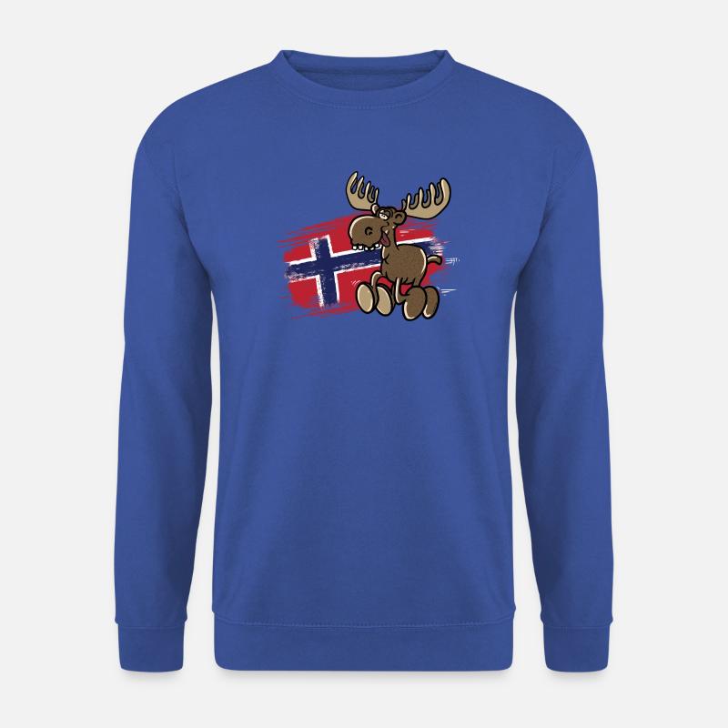Norwegen - Elch - Unisex Pullover - Royalblau