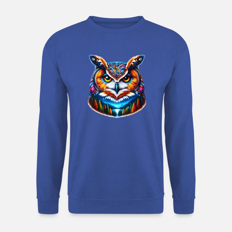 Eule - Unisex Pullover - Royalblau