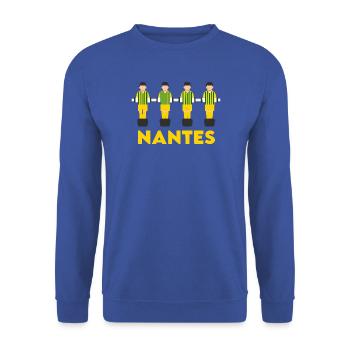 Nantes - Unisex Pullover - Royalblau - Vorne - Alina (178cm) & Michal (187cm)