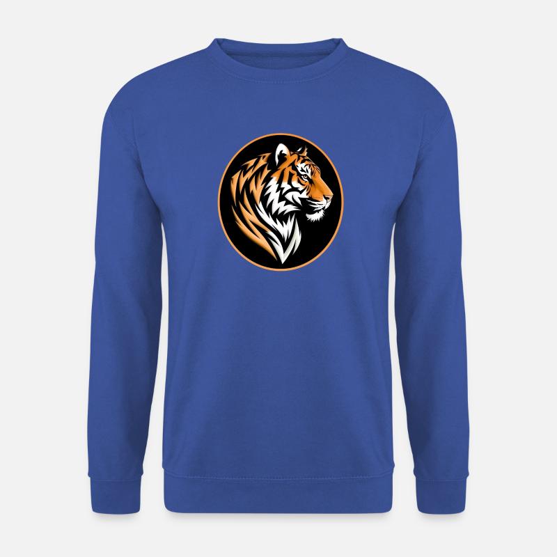 Tiger Portrait - Unisex Pullover - Royalblau