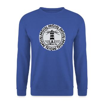 Moin Moin Lighthouse – Maritime Coastal Design - Unisex Sweatshirt - royal blue - Front - Alina (178cm) & Michal (187cm)