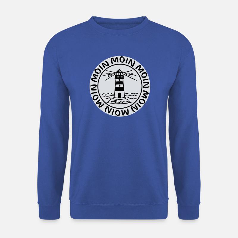 Moin Moin Leuchtturm – Maritimes Küsten Design - Unisex Pullover - Royalblau