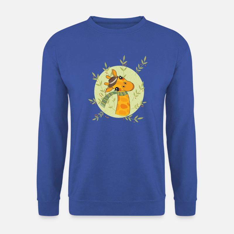 Giraffe im Frühling - Unisex Pullover - Royalblau