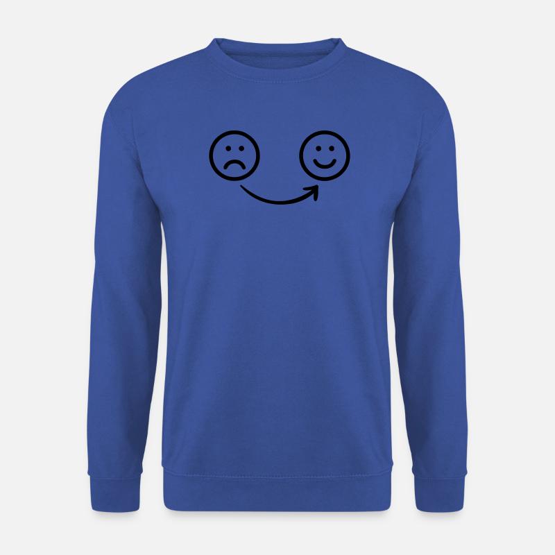 Von trauriger bis fröhlicher Transparenz - Unisex Pullover - Royalblau