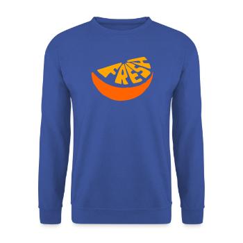 Frisch - Unisex Pullover - Royalblau - Vorne - Alina (178cm) & Michal (187cm)