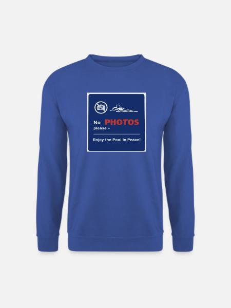 Foto Verbotsschild für Schwimmbäder - Unisex Pullover - Royalblau