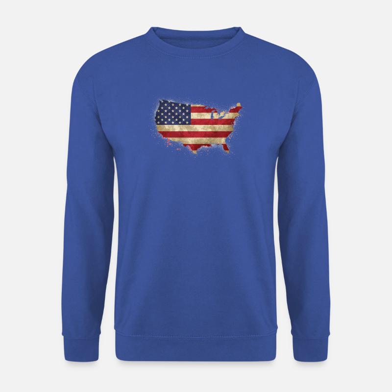 USA Design Flagge - Unisex Pullover - Royalblau
