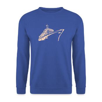 Kreuzfahrtschiff Kreuzfahrt Schiff Luxus - Unisex Pullover - Royalblau - Vorne - Alina (178cm) & Michal (187cm)
