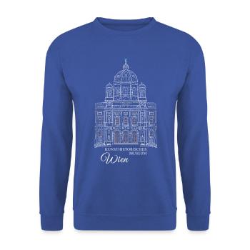 Vienna, Kunstmuseum KHM, Hand Drawing Austria - Unisex Sweatshirt - royal blue - Front - Alina (178cm) & Michal (187cm)