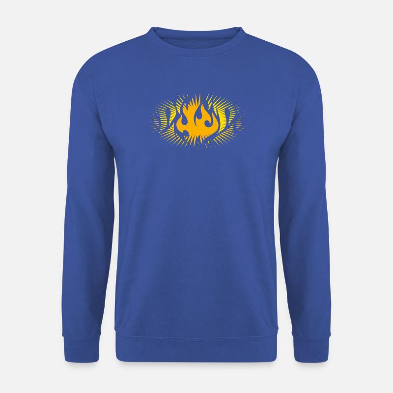 Strahlendes Flammensymbol – Kraftvolles Design - Unisex Pullover - Royalblau