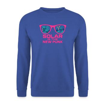 Solar Is the New Punk - Unisex Sweatshirt - royal blue - Front - Alina (178cm) & Michal (187cm)