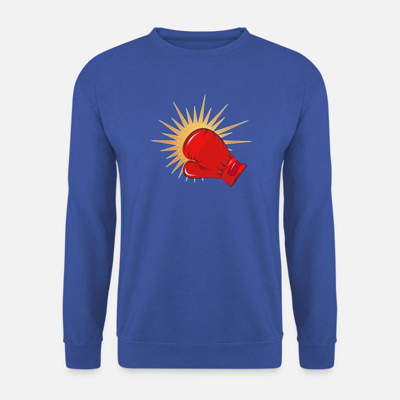 Roter Boxhandschuh mit Schlag-Effekt - Unisex Pullover - Royalblau