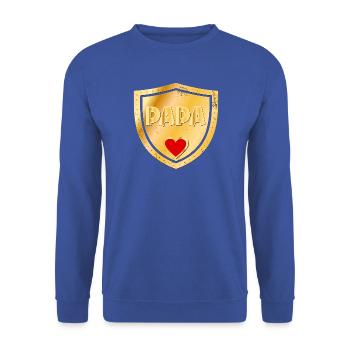 ORDEN VATERTAG PAPA - Unisex Pullover - Royalblau - Vorne - Alina (178cm) & Michal (187cm)