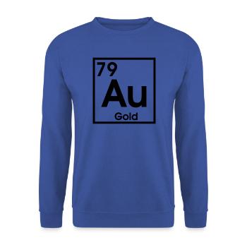 AU Gold – Conception d’éléments d’ombre - Sweat-shirt Unisexe - bleu royal - Devant - Alina (178cm) & Michal (187cm)