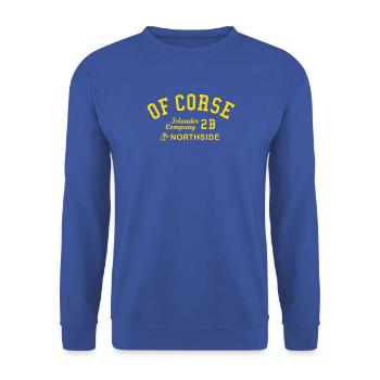 VON CORSE Nordseite 2B - Unisex Pullover - Royalblau - Vorne - Alina (178cm) & Michal (187cm)