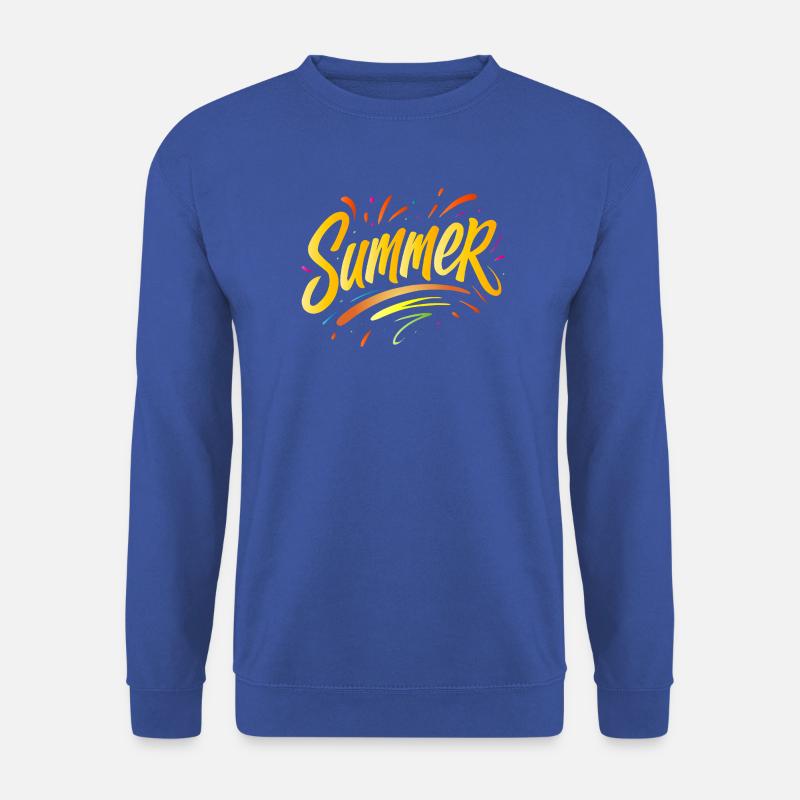 Summer Typo - Sommerdesign mit Splash-Elementen - Unisex Pullover - Royalblau