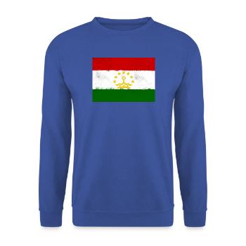 Flagge von Tadschikistan - Unisex Pullover - Royalblau - Vorne - Alina (178cm) & Michal (187cm)