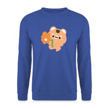 Tigre romantique - Sweat-shirt Unisexe - bleu royal - Devant - Alina (178cm) & Michal (187cm)