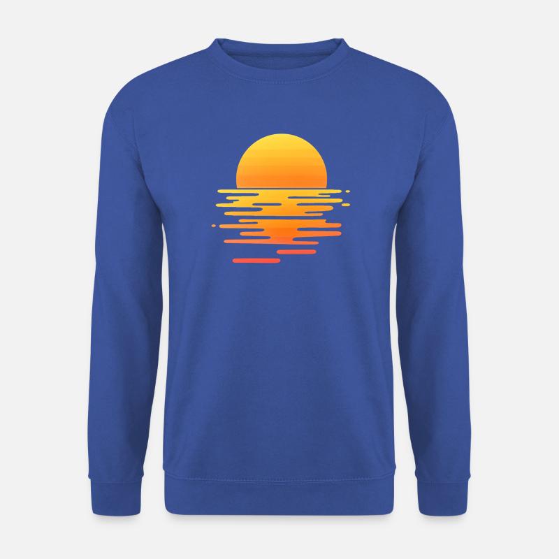 Retro Sonnenuntergang - Unisex Pullover - Royalblau