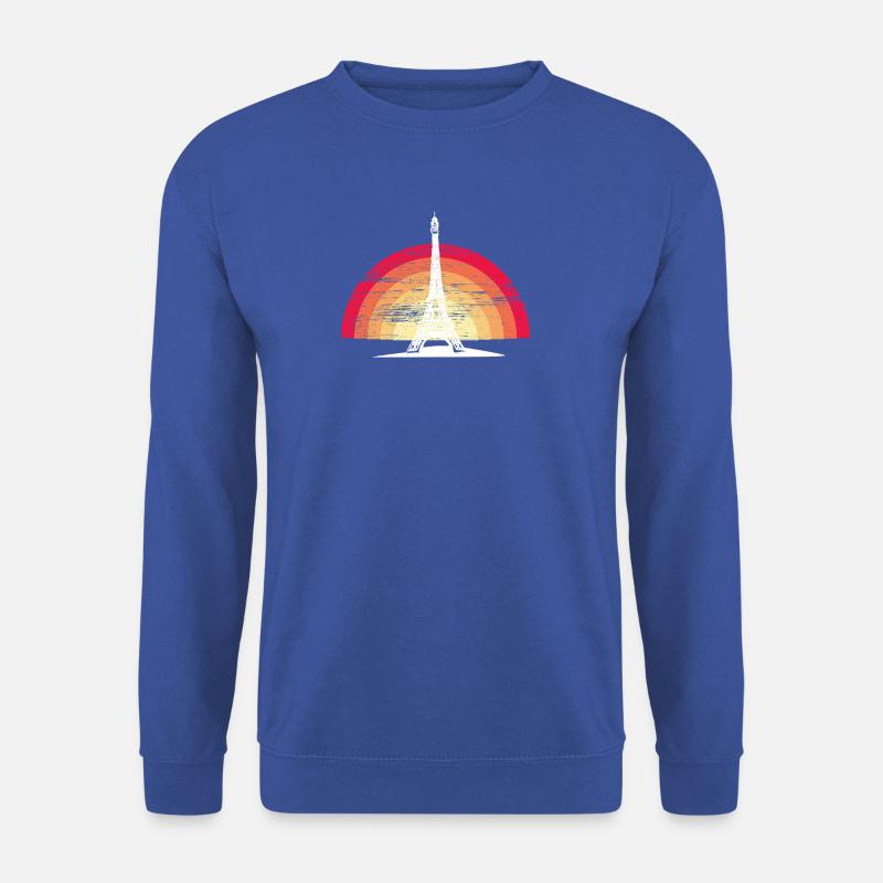Sunset in Paris - with Eiffel Tower - Unisex Sweatshirt - royal blue