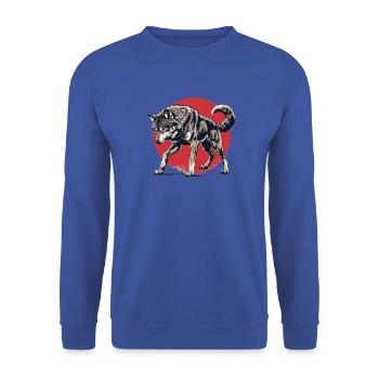 Epischer Wolf - Unisex Pullover - Royalblau - Vorne - Alina (178cm) & Michal (187cm)