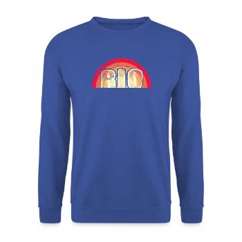 Rio logo Vintage Sunset - Unisex Sweatshirt - royal blue - Front - Alina (178cm) & Michal (187cm)