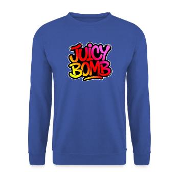 Juicy bomb - Unisex Pullover - Royalblau - Vorne - Alina (178cm) & Michal (187cm)