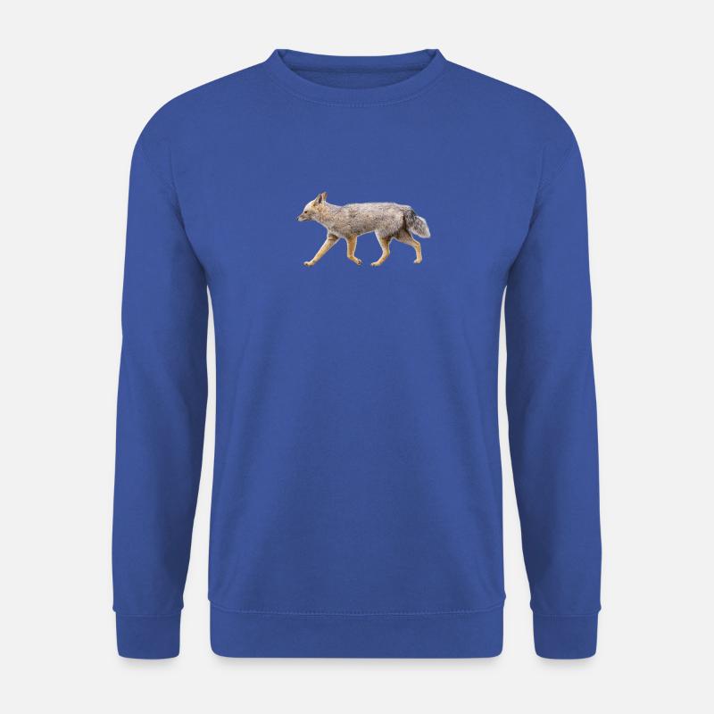 Fuchs in Silhouette Wild Night - Unisex Pullover - Royalblau