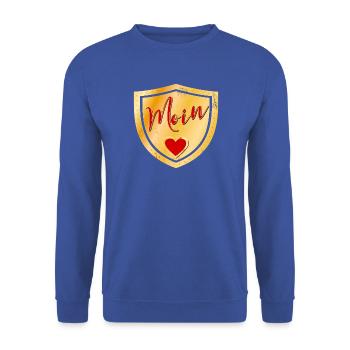 AUSZEICHNUNG HERZ MOIN - Unisex Pullover - Royalblau - Vorne - Alina (178cm) & Michal (187cm)
