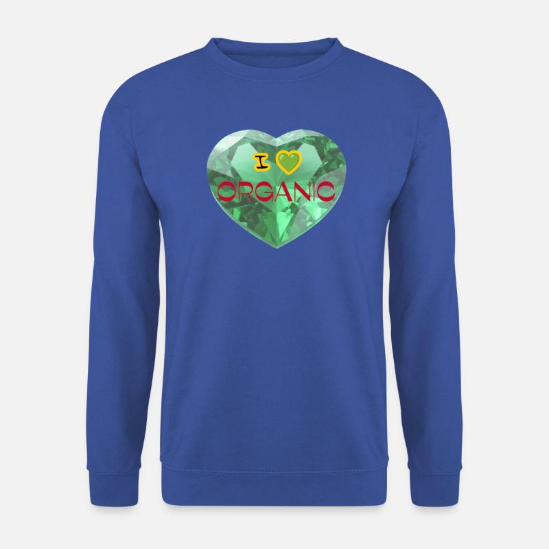 Diamantherz I Love Organic - Unisex Pullover - Royalblau