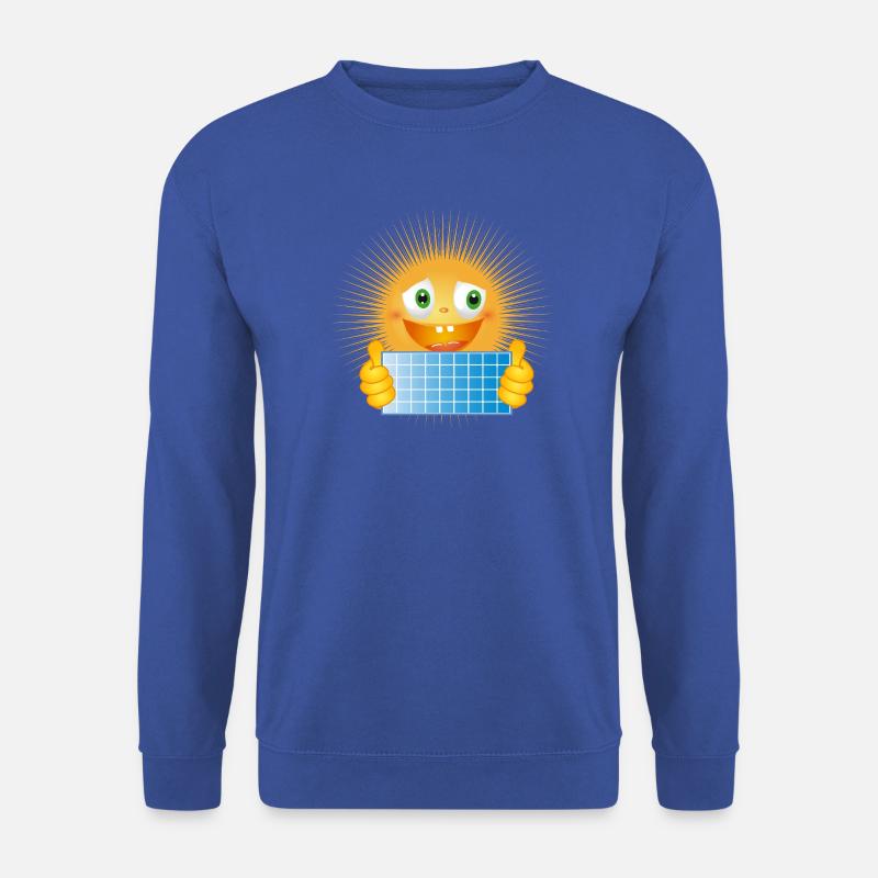 Bright sun with solar panel - Unisex Sweatshirt - royal blue