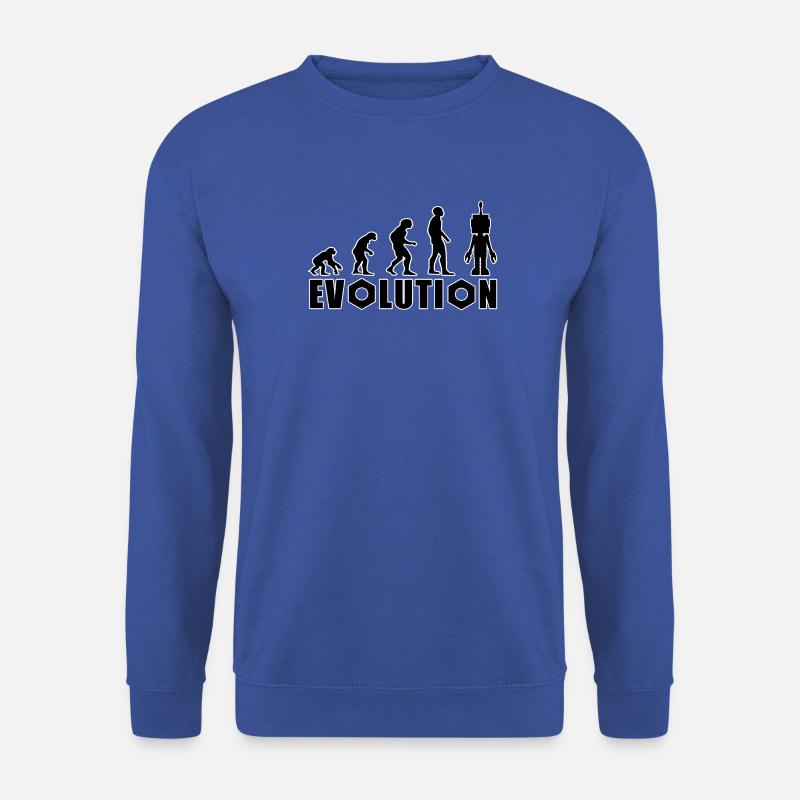 Evolution from human to android - Unisex Sweatshirt - royal blue