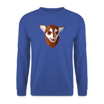 Chihuahua anxieux géométrique - Sweat-shirt Unisexe - bleu royal - Devant - Alina (178cm) & Michal (187cm)
