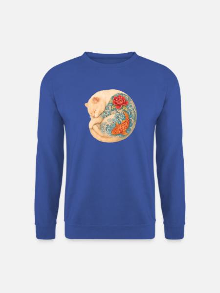 Yakuza Cat – Friedliche Kraft in Tinte - Unisex Pullover - Royalblau