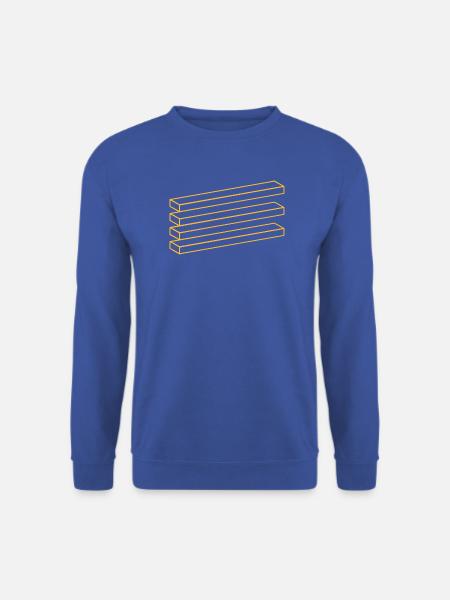 Optische Täuschung Geometrie Minimalistisch Puzzle - Unisex Pullover - Royalblau