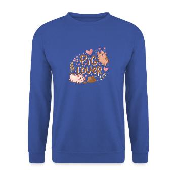 Schweine-Liebhaber - Unisex Pullover - Royalblau - Vorne - Alina (178cm) & Michal (187cm)