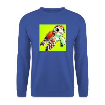 tortue - Sweat-shirt Unisexe - bleu royal - Devant - Alina (178cm) & Michal (187cm)