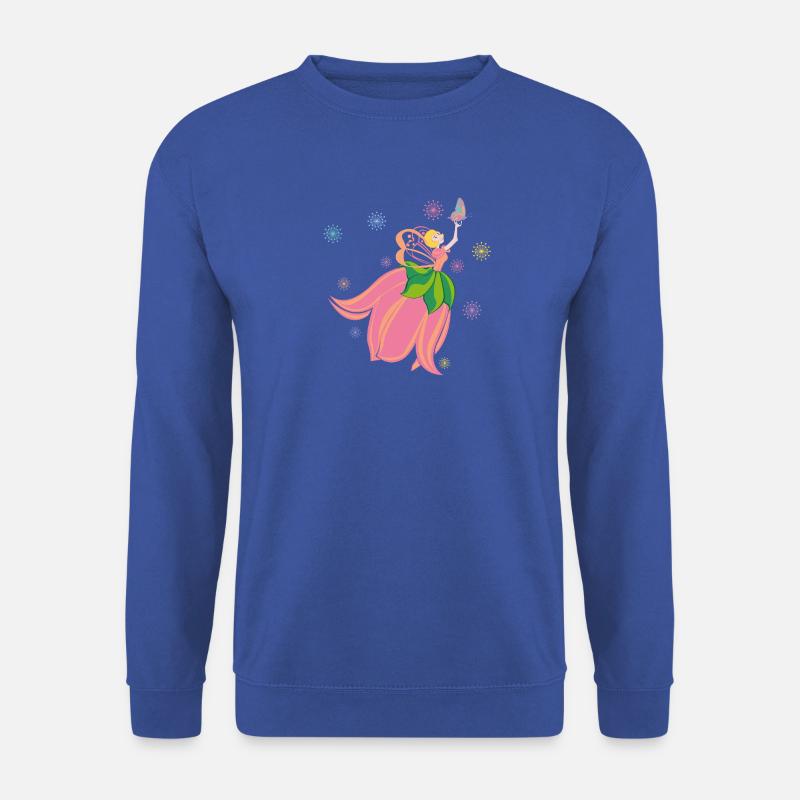 Fabelhafte Blumenfee mit Schmetterling - Unisex Pullover - Royalblau