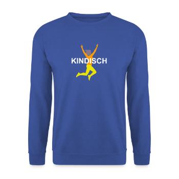 Sportlich - Unisex Pullover - Royalblau - Vorne - Alina (178cm) & Michal (187cm)