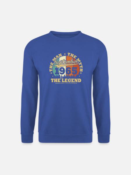 Vintage September 1965 Geburtstagsgeschenk 60 Jahr - Unisex Pullover - Royalblau
