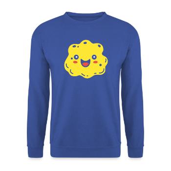 Niedliches und buntes Biskuit-Schwamm-Design - Unisex Pullover - Royalblau - Vorne - Alina (178cm) & Michal (187cm)